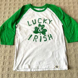 Wes & Willy Lucky & Irish 3/4 Sleeve Youth Shirt - Size 7